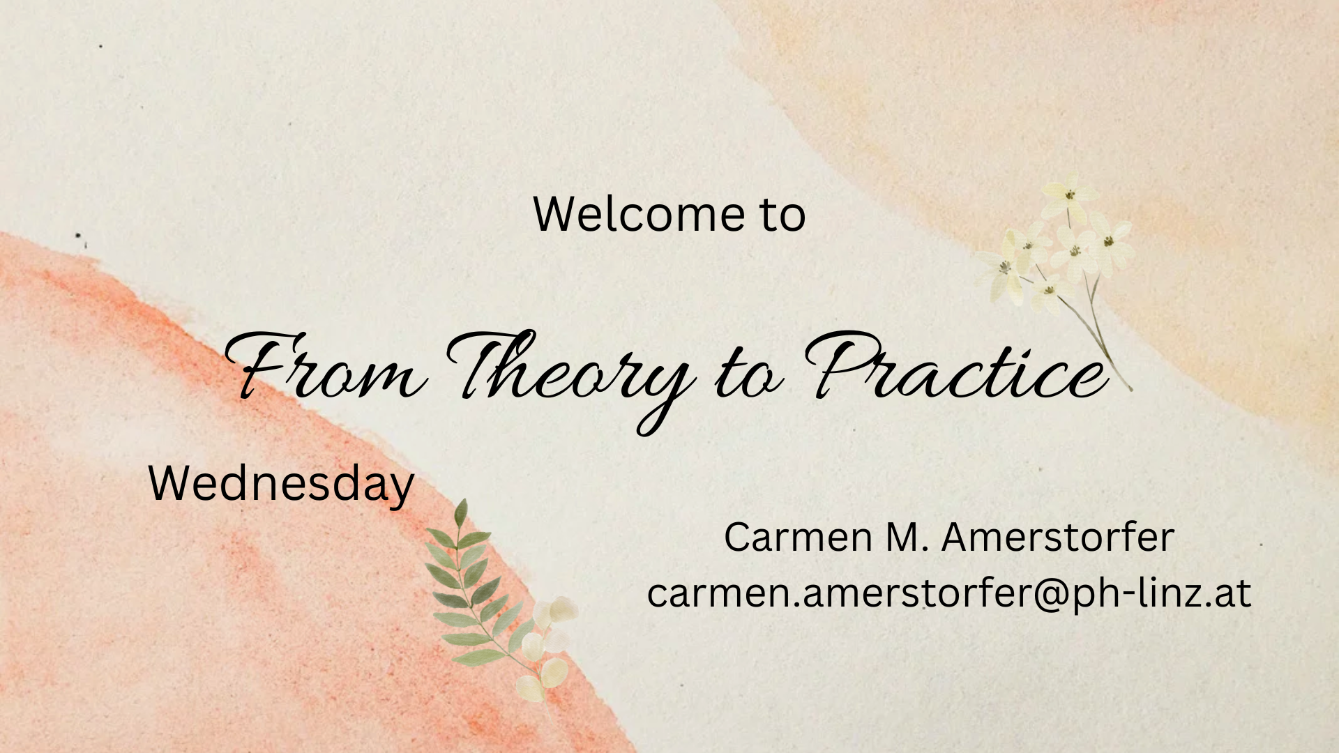 Course Image From Theory to Practice - Wednesday (SB-5-EN-A)