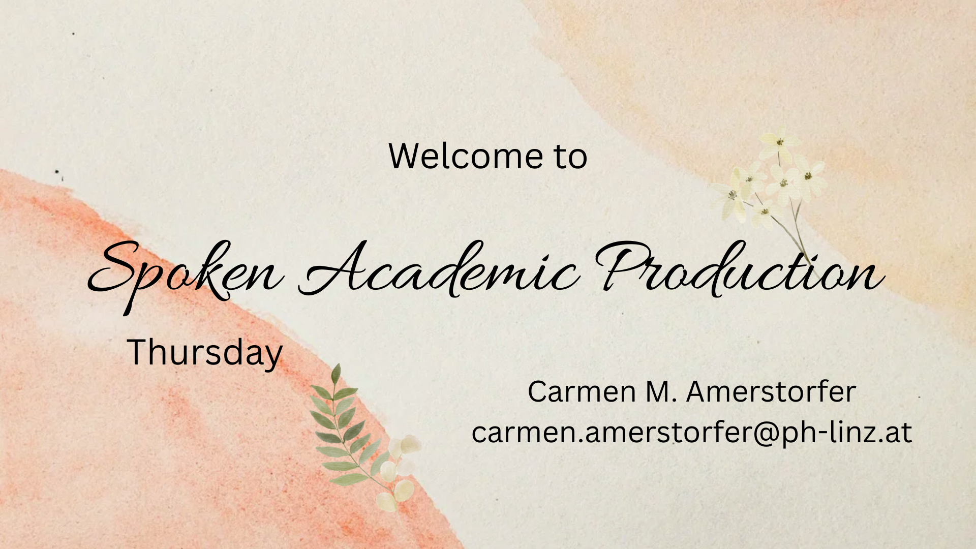 Course Image Spoken Academic Production - Thursday (SB-3-EN-C)